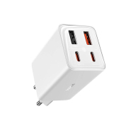 Baseus Ładowarka sieciowa GaN6 Pro, 2xUSB-C , 2xUSB, 65W (biała) - 1310917 - zdjęcie 2